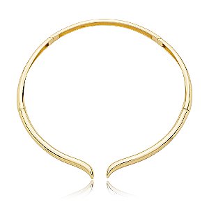 Aro dourado liso banho em ouro 18k