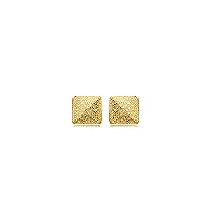 Brinco dourado liso banho em ouro 18K