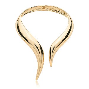 Colar de aro liso banho em ouro 18k