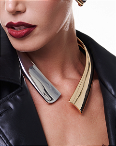 Colar de aro liso com banho duplo