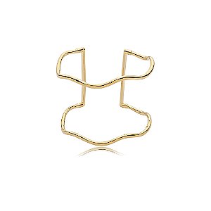 Bracelete liso banho em ouro 18k