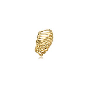 Brinco piercing fake dourado banho em ouro 18k