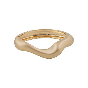 Bracelete liso acetinado banho em ouro 18k