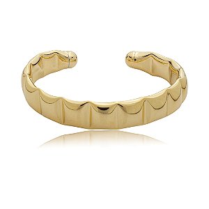 Bracelete liso banho em ouro 18k