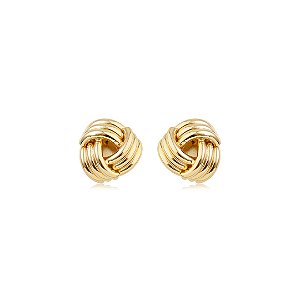 Brinco dourado liso banho em ouro 18k