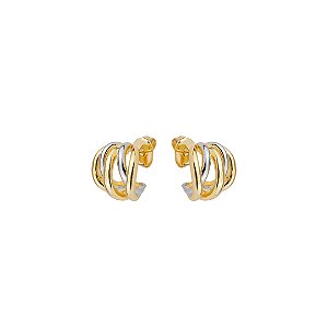 Brinco de argola liso banho duplo