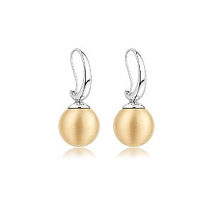 Brinco de argola liso acetinado banho duplo