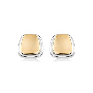 Brinco liso acetinado banho duplo