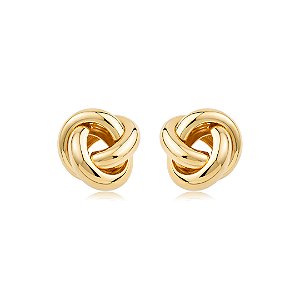 Brinco de base dourado liso banho em ouro 18k