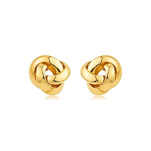 Brinco de base liso banho em ouro 18k