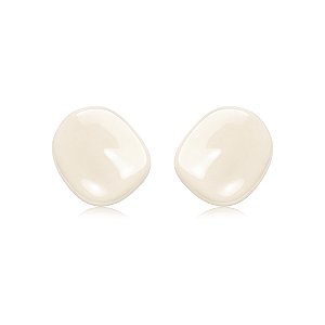 Brinco dourado esmaltado banho em ouro 18k