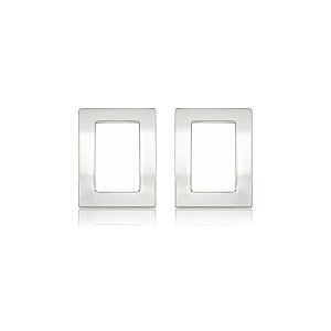 Brinco liso banho em ródio branco