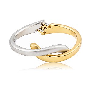 Bracelete liso acetinado banho duplo