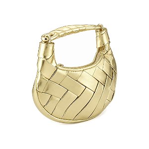 Bolsa em corino dourada
