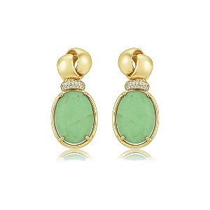 Brinco de luxo cravejado de zircônia cristal com pedra fusion turmalina banho em ouro 18k