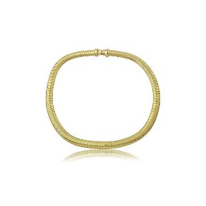 Pulseira de malha snake lisa banho em ouro 18k