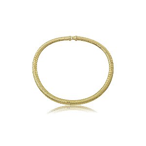Pulseira de malha snake lisa banho em ouro 18k