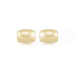 Brinco de argola dourada lisa banho em ouro 18k