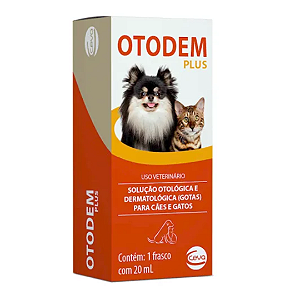 Otodem Plus Solução Otológica e Dermatológica para Cães e Gatos Ceva 20mL