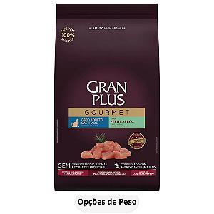 Ração GranPlus Gourmet Gato Castrado Peru e Arroz