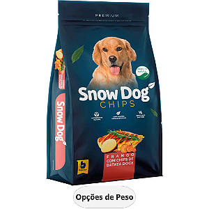 Ração Snow Dog Premium para Cães Adultos Sabor Frango com Chips de Batata Doce