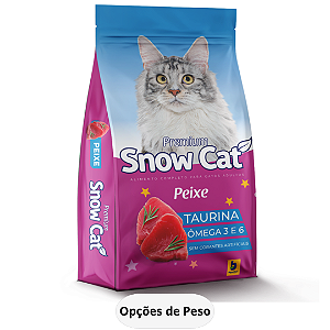 Ração Snow Cat Premium para Gatos Adultos Sabor Peixe