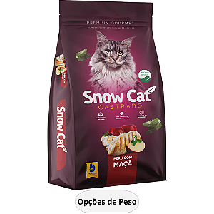 Ração Snow Cat Premium para Gatos Castrados Sabor Peru com Maçã