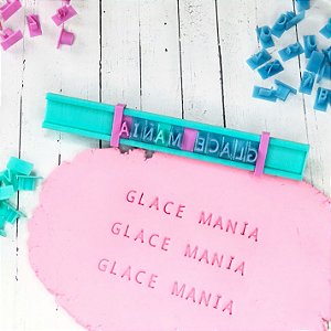 Kit carimbo régua alfabeto e números