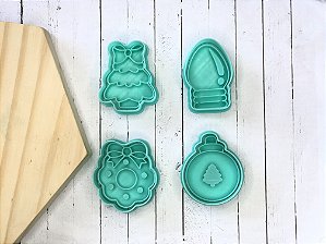 Kit Cortador de Biscoito Enfeites de Natal