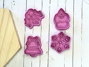 Kit Cortador de Biscoito Noite de Natal