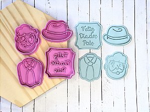 Kit Cortador de Biscoito Dia dos Pais