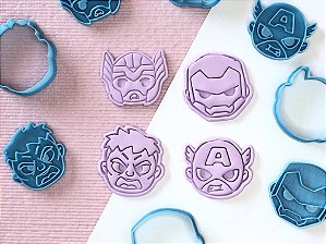 Kit cortador de bolacha Super Heróis