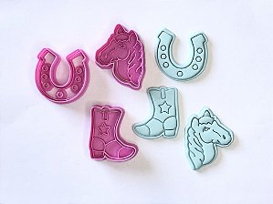 Kit cortador de bolacha Cowboy Country