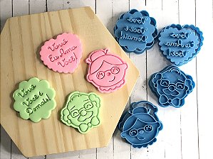 Kit cortador de bolacha dia dos avós