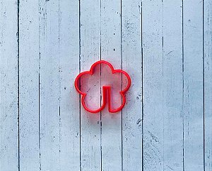 Cortador de bolacha flor xícara