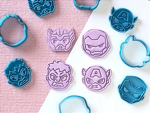 Kit Cortador de Biscoito Heróis Marvel