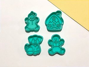 Kit Cortador de Biscoito Natal Ginger Casal