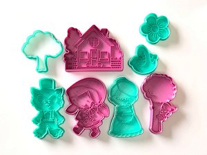 Kit Cortador de Biscoito Chapeuzinho Vermelho