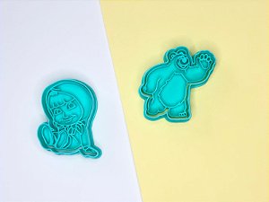 Kit Cortador de Biscoito Masha e o Urso A