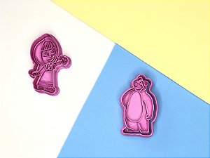 Kit Cortador de Biscoito Masha e o Urso B