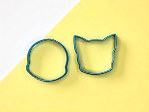 Kit Cortador de Biscoito Cabeça Plagg e Tikki Miraculous Ladybug