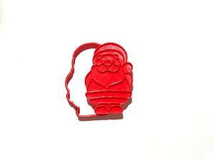 Cortador de Biscoito Papai Noel em pé com Carimbo