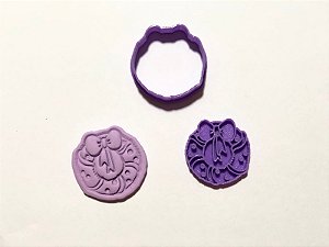 Cortador de Biscoito Guirlanda de Natal com carimbo