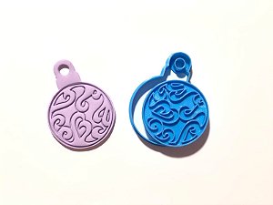 Cortador de Biscoito Bola de Natal com Carimbo