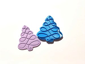 Cortador de Biscoito Árvore de Natal com Carimbo