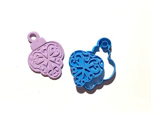 Cortador de Biscoito Bola Natalina com Carimbo