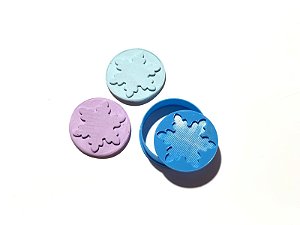 Cortador de Biscoito Floco de Neve Natalino com Carimbo