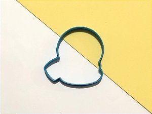 Cortador de biscoito globo de neve natalino com tag