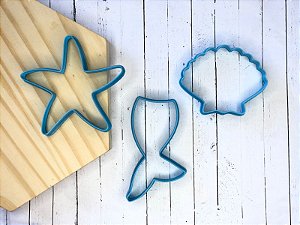 Kit Cortador de Biscoito Fundo do Mar
