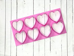 Cortador de Biscoito Placa Corações